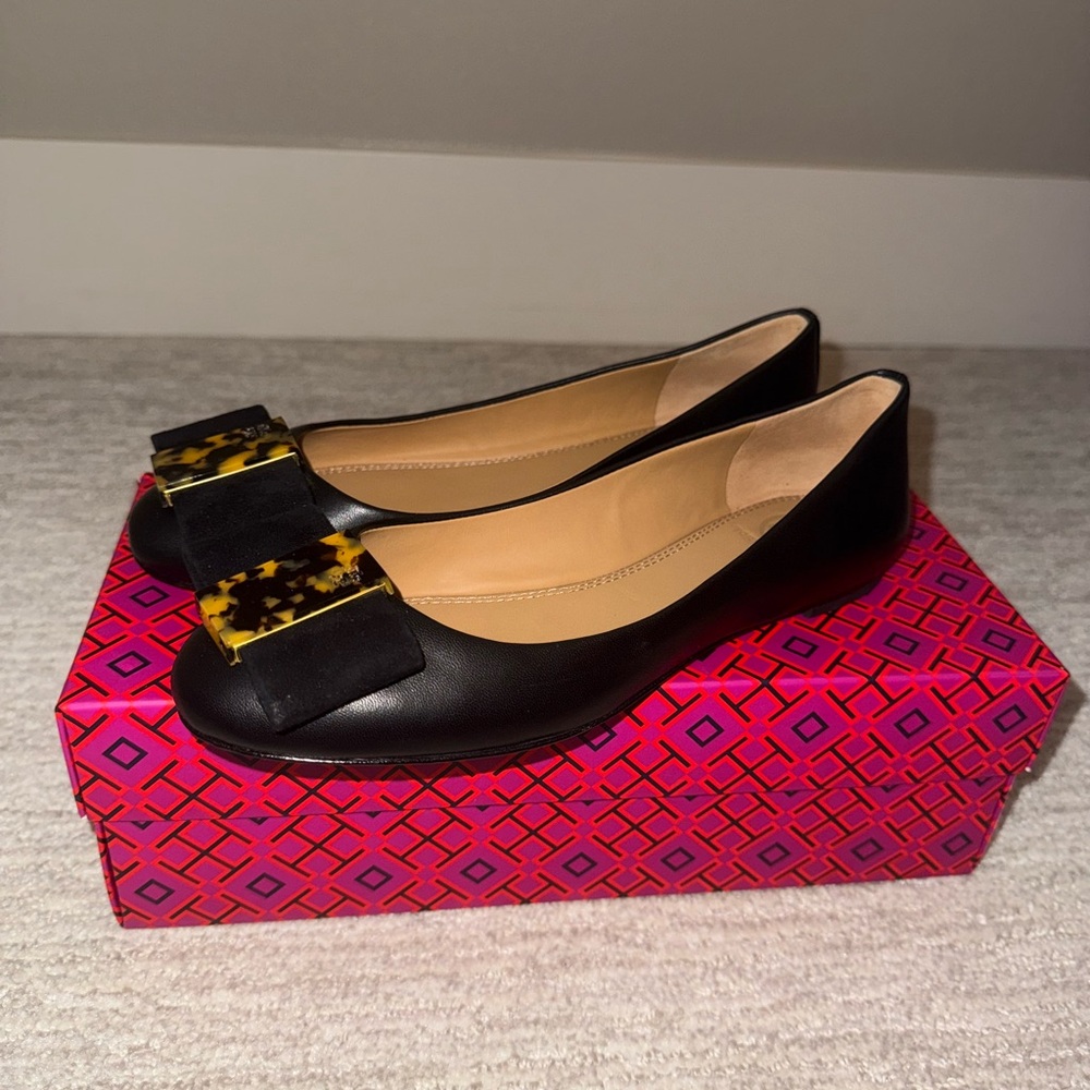 Tory Burch Black Ballet Flats
